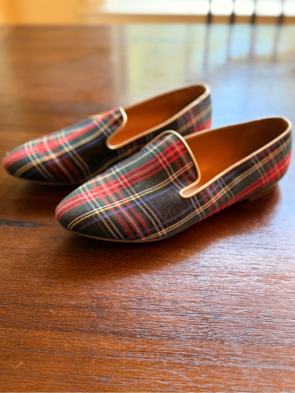J Crew Women’s Tartan Plaid Slip-On Loafers - Picture 2 of 5
